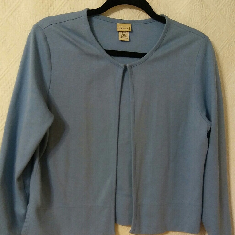 L.L. Bean Cardigan Blue Sz M